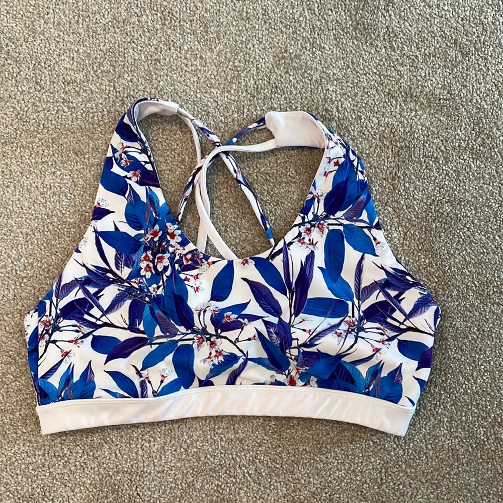 SEAAV blue flora contrast bra